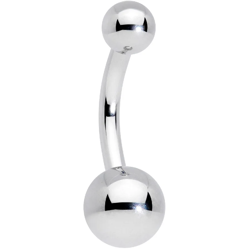 14 Gauge 5/16 Grade 23 Titanium Belly Ring Curved Barbell