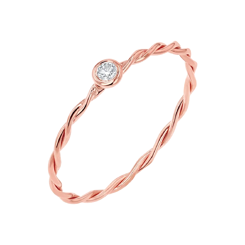 14K Rose Gold / 3