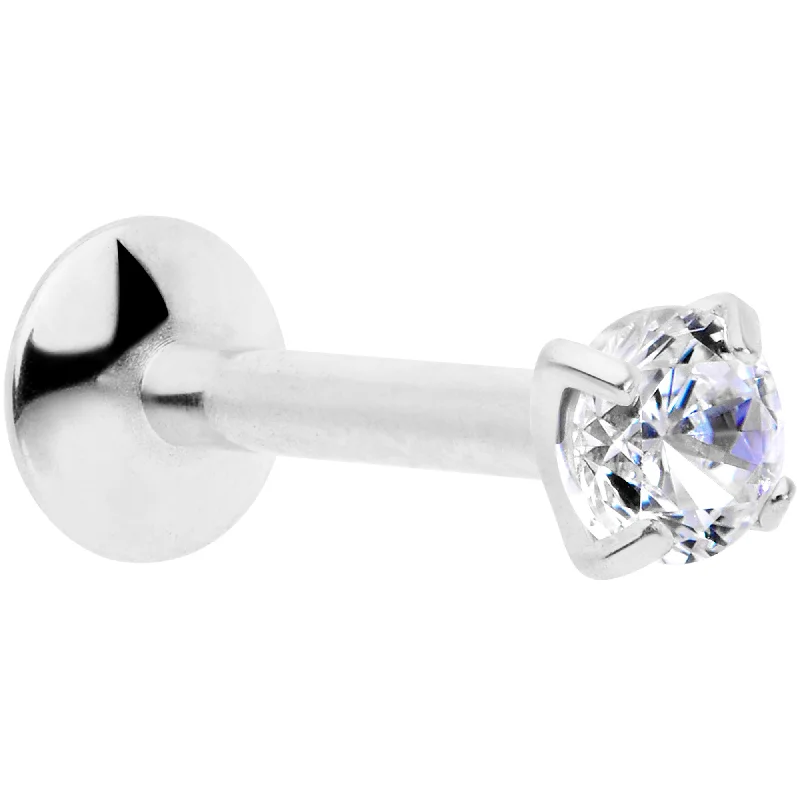 16 Gauge 5/16 3mm CZ G23 Titanium Internally Threaded Labret