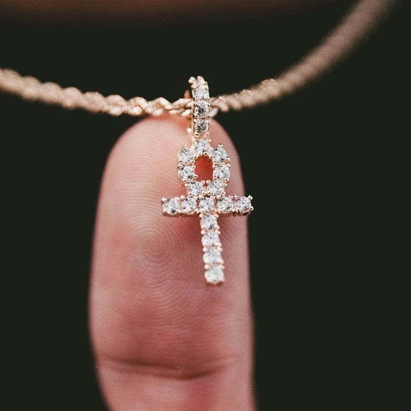 18k Vermeil Micro Ankh Cross