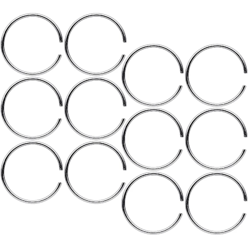 22 Gauge 5/16 Seamless Circular Ring Set of 12