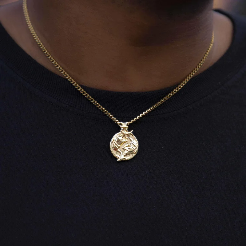 18k Gold Plated / Yellow Gold / Pisces