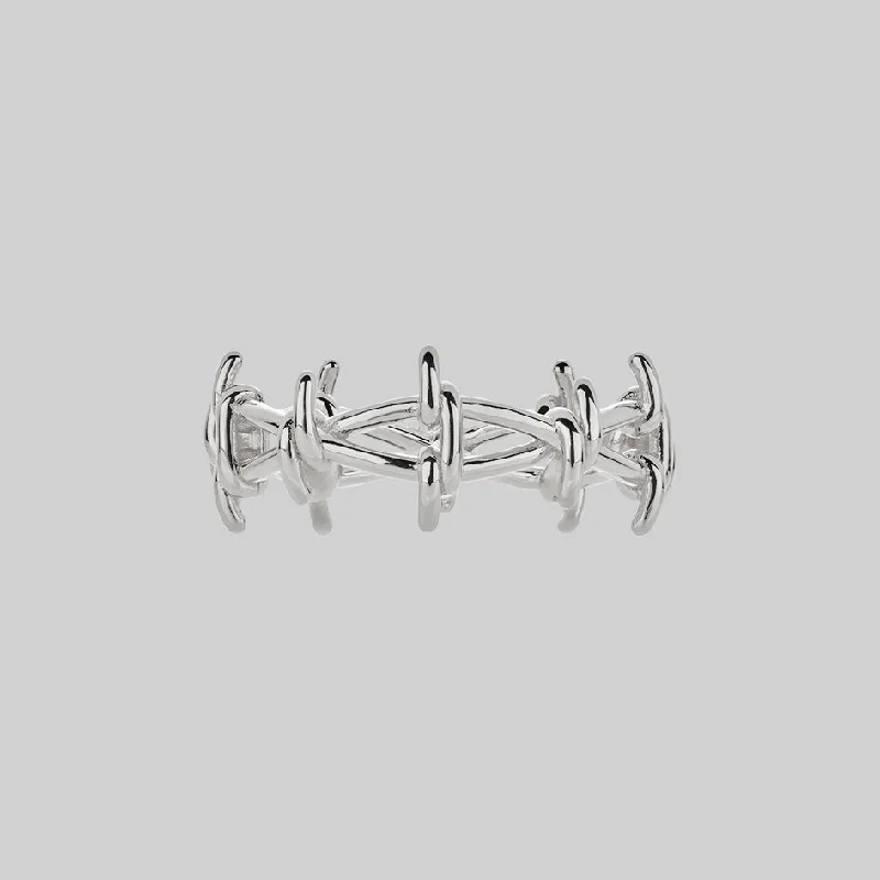 BEYOND. Barbed Wire Ring - Silver