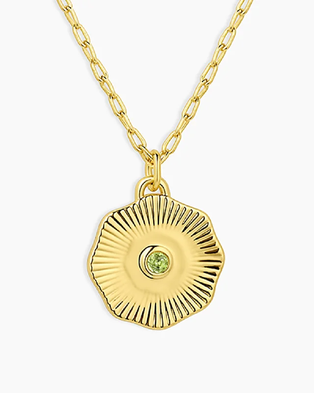 Gold Plated / Peridot - August