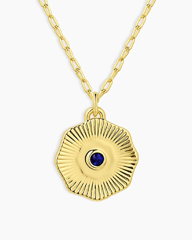 Gold Plated / Blue Sapphire - September