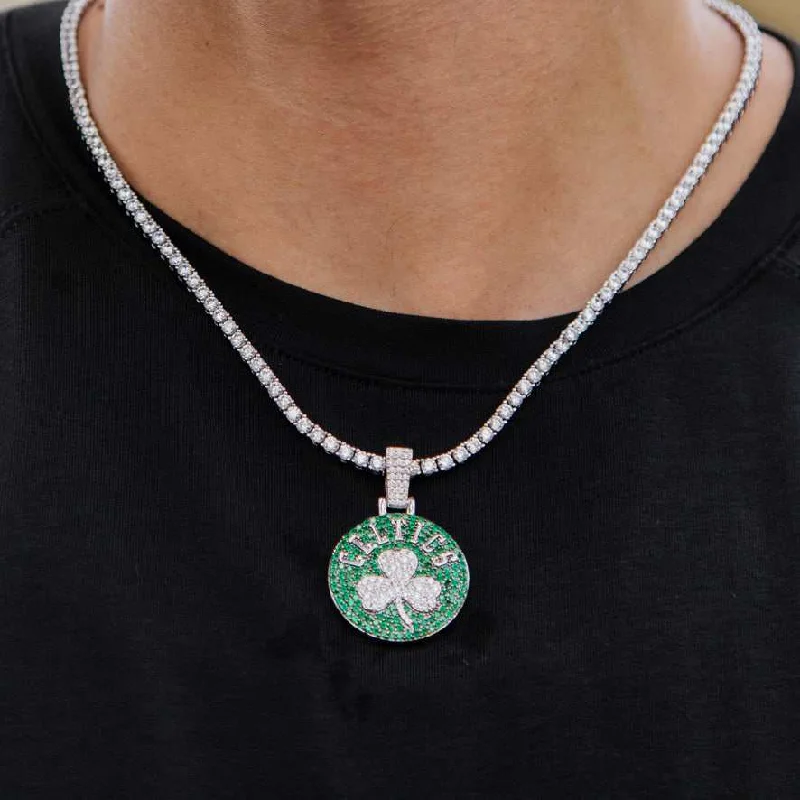 Boston Celtics Pendant in White Gold