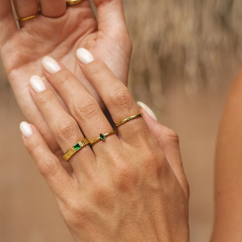 Chunky Emerald Ring