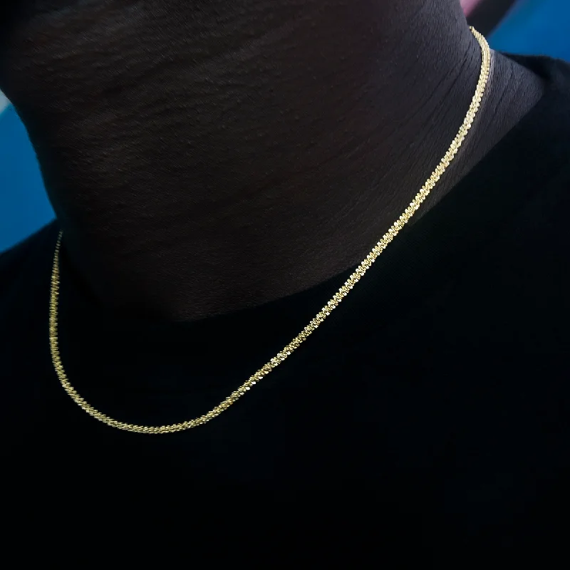 Popcorn Chain in Yellow Gold- 2mm