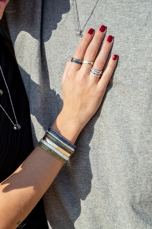 Double Line Pavé Ring