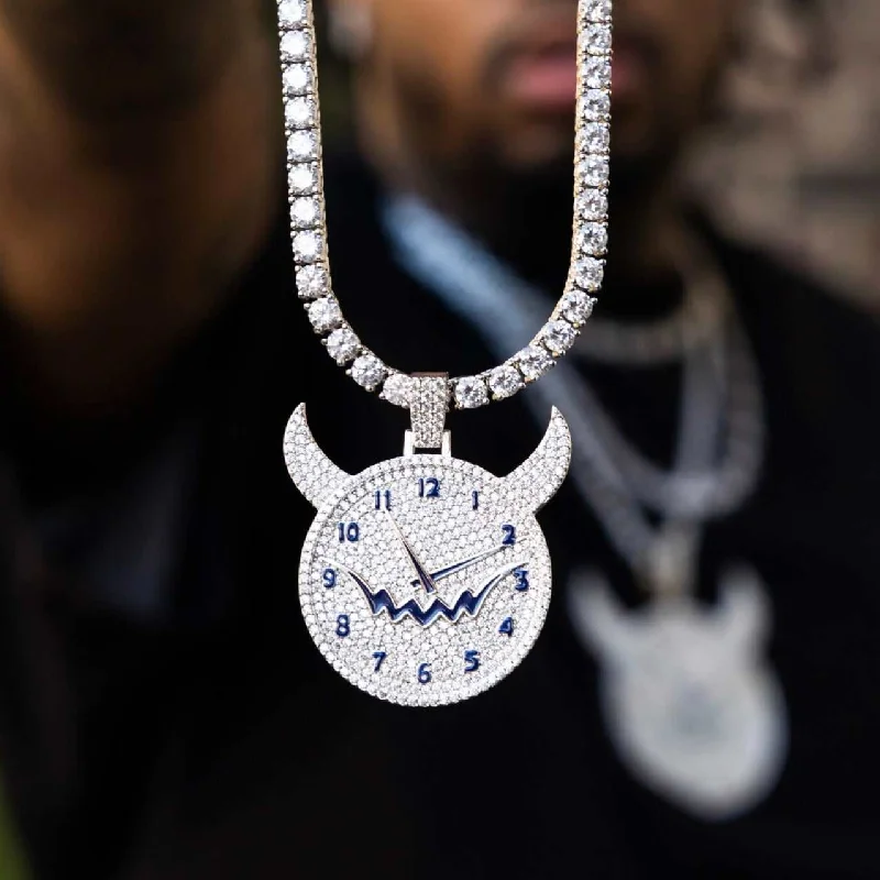 Fivio Demon Time Pendant - White Gold