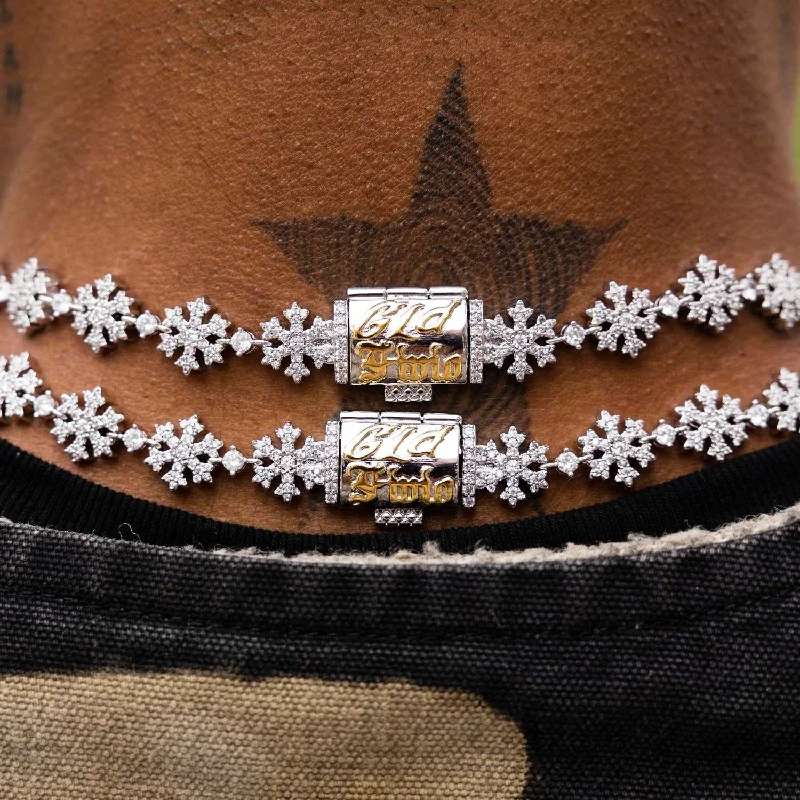 Fivio Snowflake Chain - White Gold