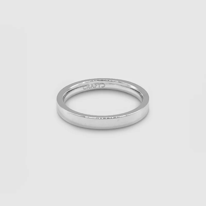 Flat Band Ring (Silver) 3mm