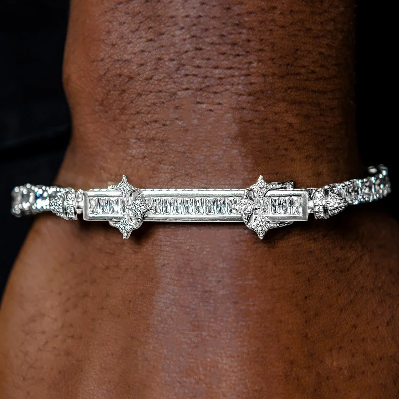 Iced Baguette Bar Bracelet