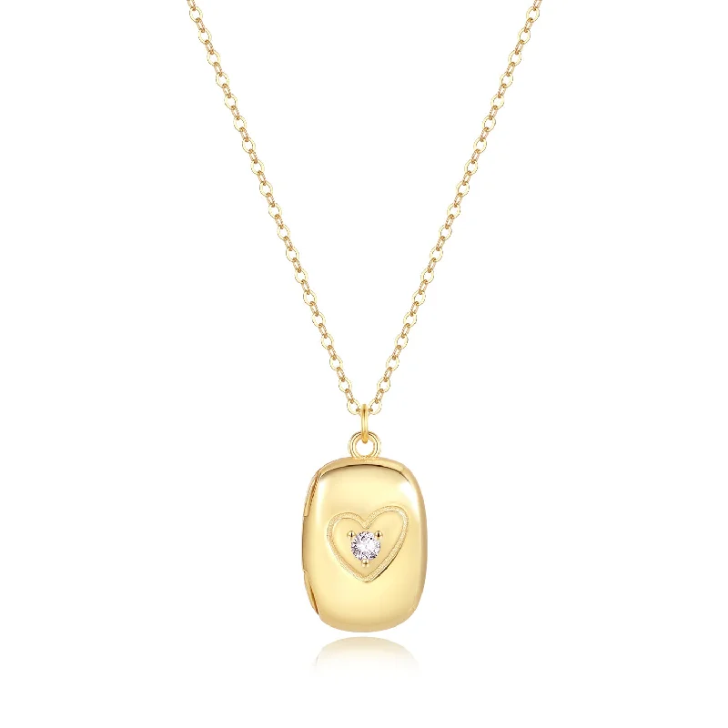 Isabella Rectangle Locket Necklace