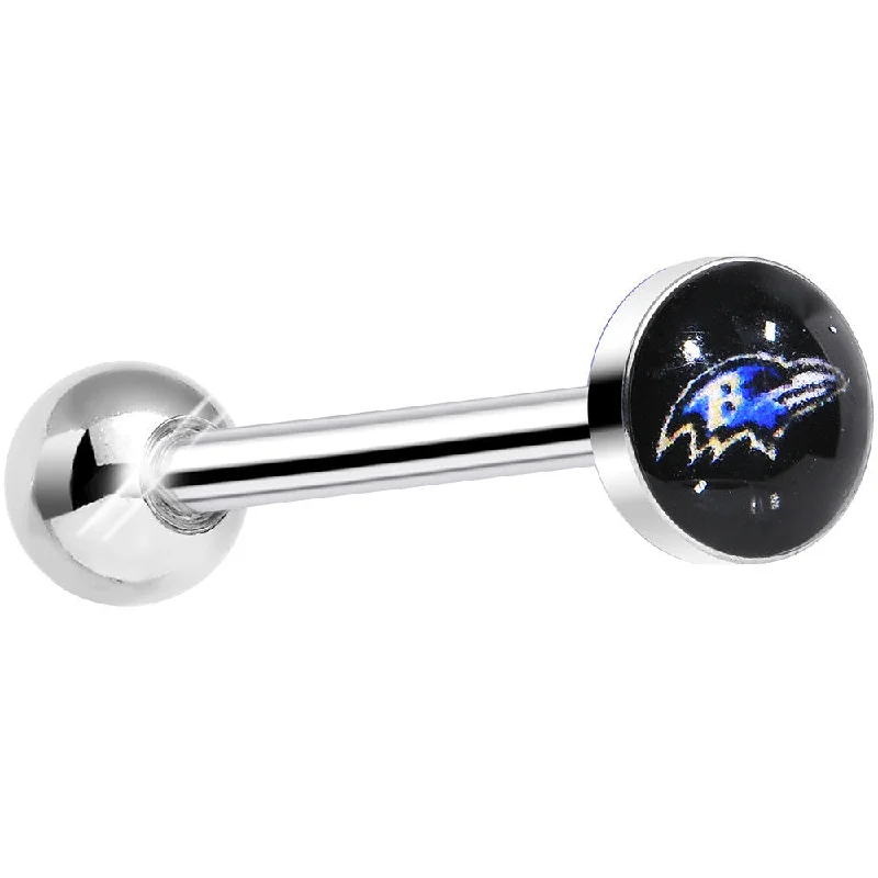 Officially Licensed NFL Baltimore Ravens Barbell Tongue Ring