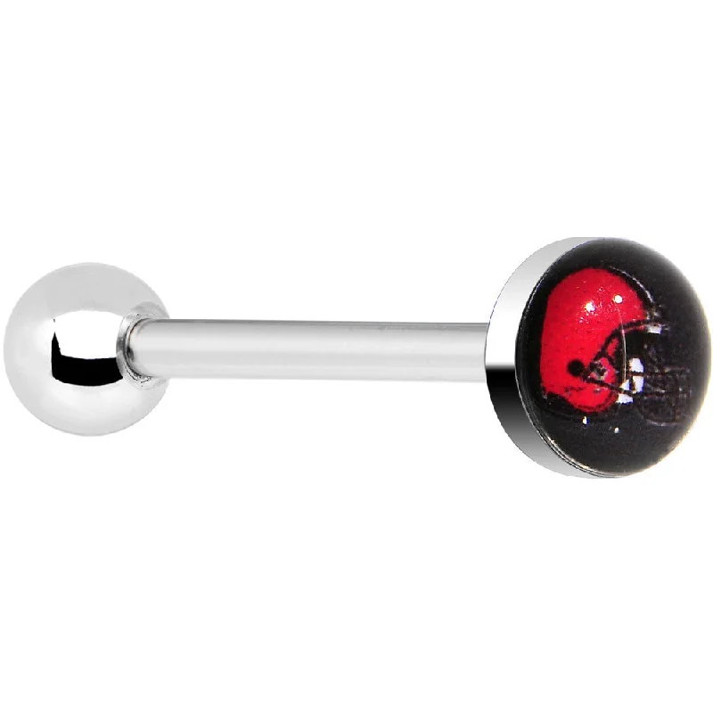 Officially Licensed NFL Cleveland Browns Barbell Tongue Ring