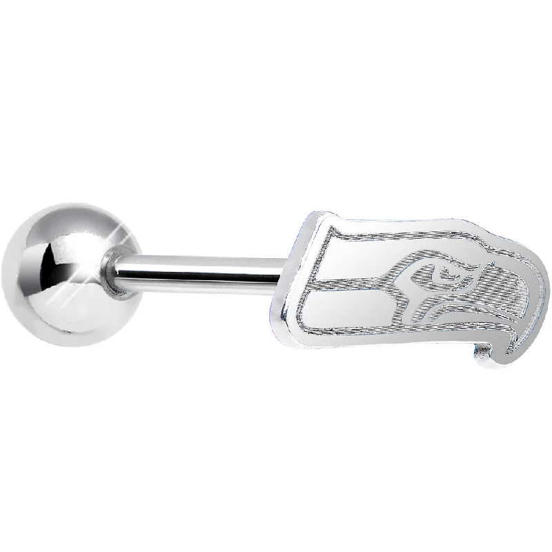 Officially Licensed NFL Cut Out Seattle Seahawks Tongue Ring