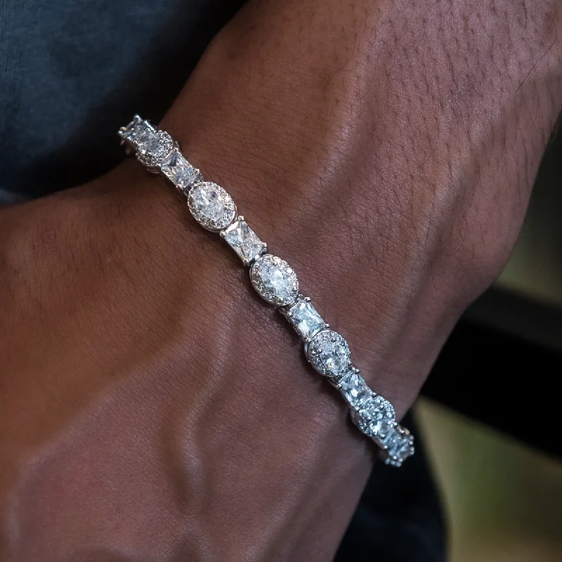 Oval Emerald Cut Tennis Bracelet