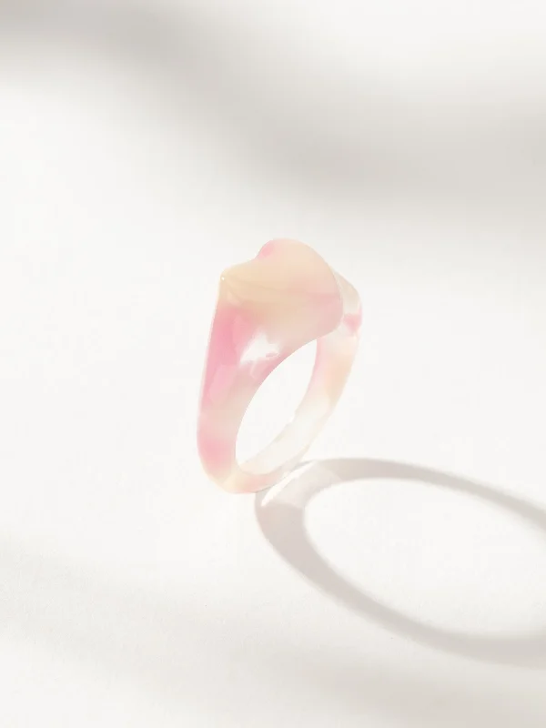 Resin Heart Ring