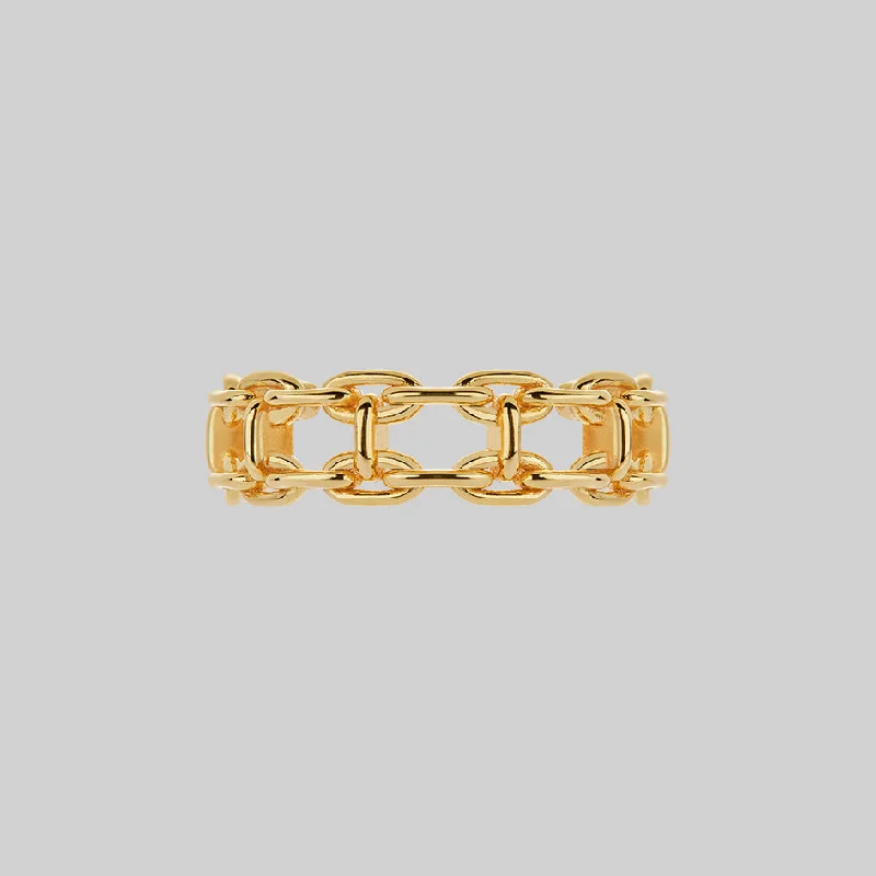 RESOLUTE. Double Chunky Chain Ring - Gold