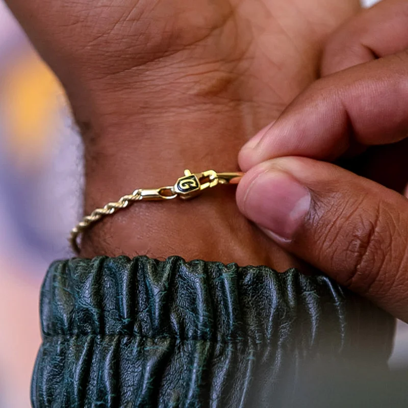 Rope Bracelet in Yellow Gold- 2mm