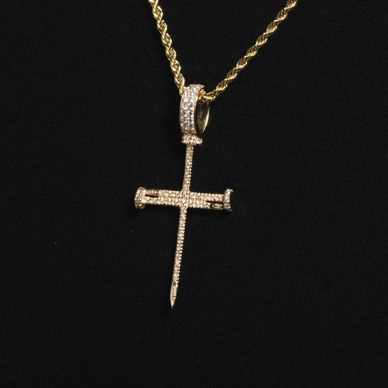 Solid Gold Nail Cross