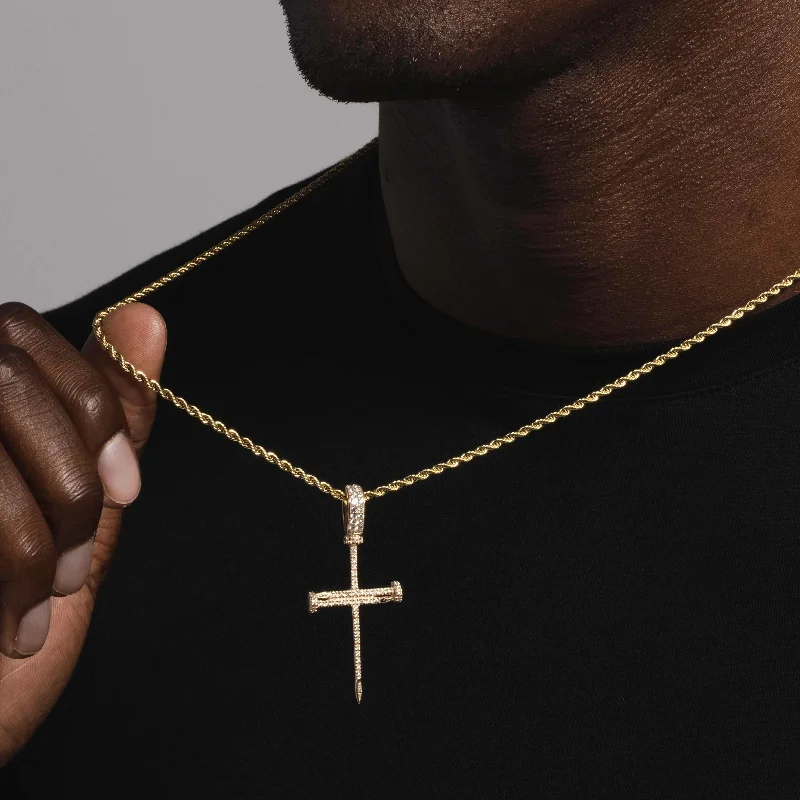 Solid Gold Nail Cross