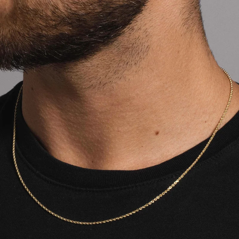 10k Solid Gold Rope Chain (1.5mm)