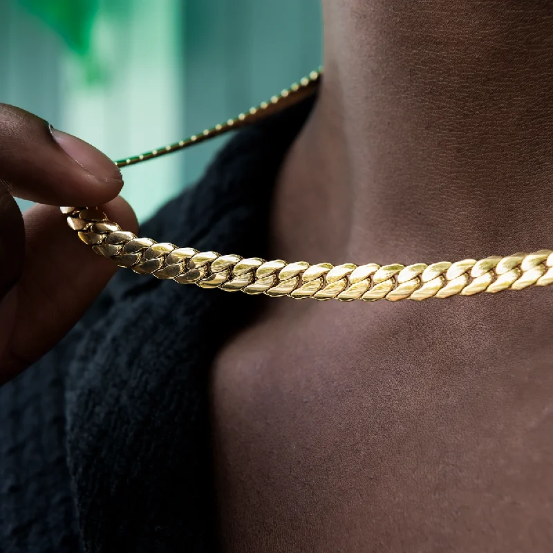 South Beach Cuban™ Chain in Yellow Gold- 8mm