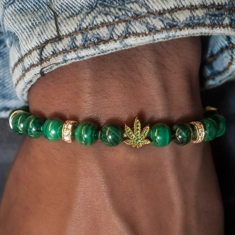 Weed Leaf Beaded Bracelet