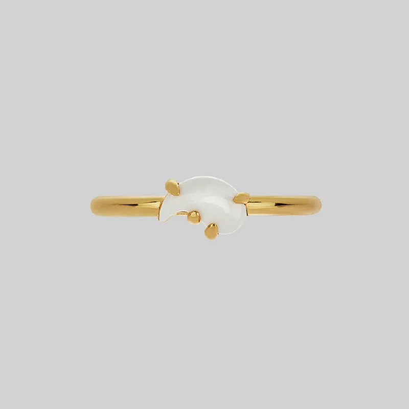 Gold / XXSmall / Single White Onyx